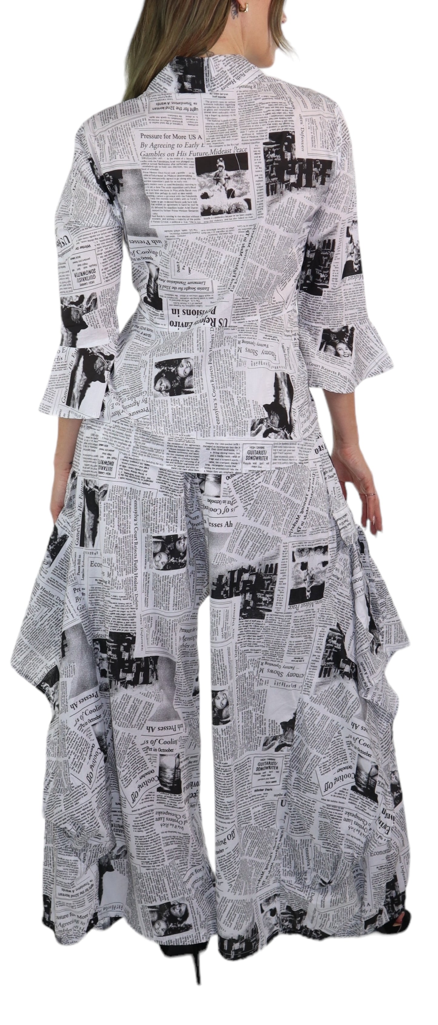 Women's Boho 2 Piece Linen Wrap Up Jumpsuit + Pants Set | Regular and Plus Sizes