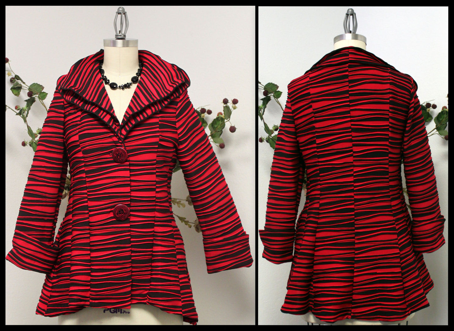 Dare2BStylish Women Jacket, Plus Size Jacket Double Collar Jacket, Textured Blazer , Artsy Coat Jacket