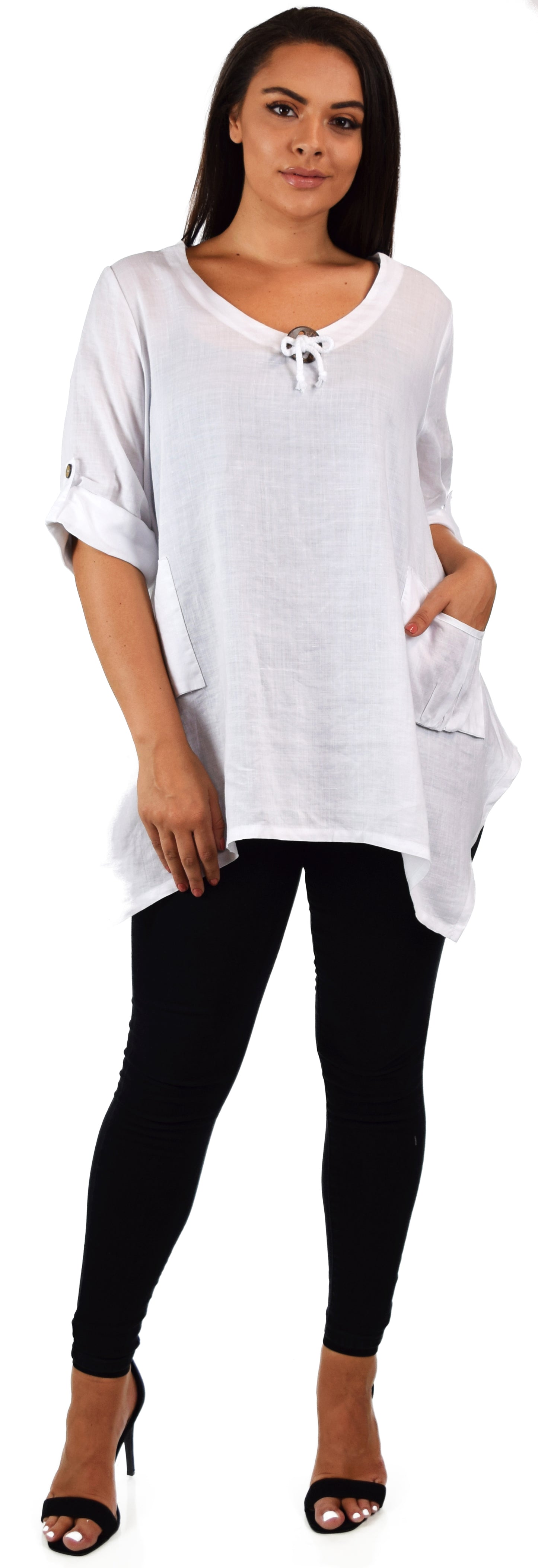 100% Pure linen washed OVERSIZE tunic, Plus size tunic, Relaxed fit tunic