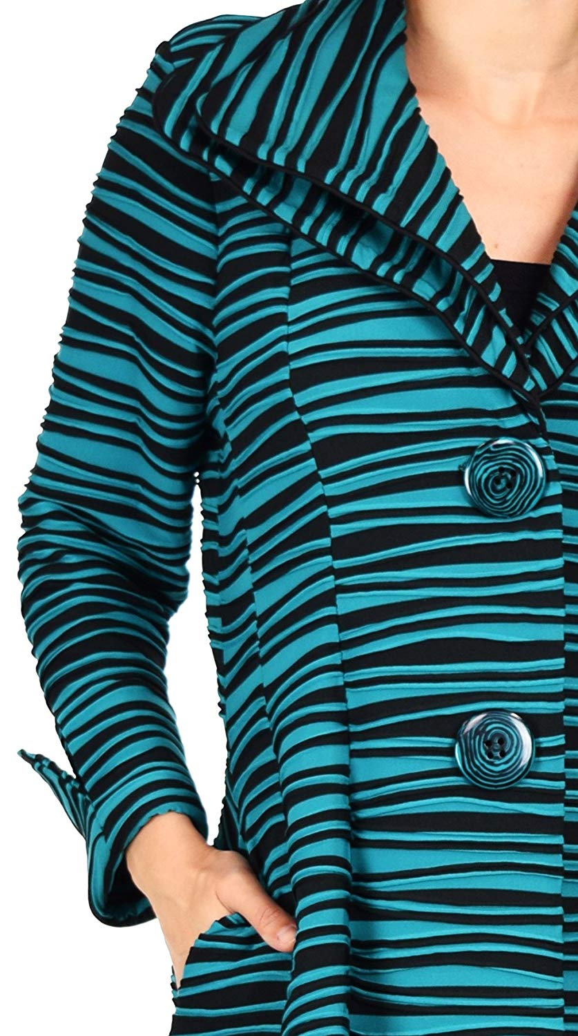 Dare2BStylish Women Jacket, Plus Size Jacket Double Collar Jacket, Textured Blazer , Artsy Coat Jacket