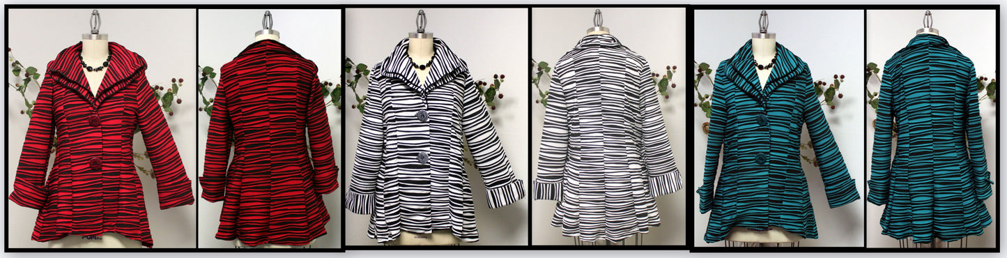 Dare2BStylish Women Jacket, Plus Size Jacket Double Collar Jacket, Textured Blazer , Artsy Coat Jacket
