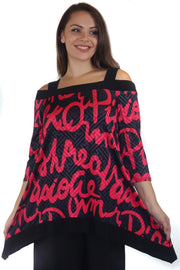 Cold Shoulder Tunic, Classic Plus size Tunic top with cut out details to the shoulders. S to 3XL