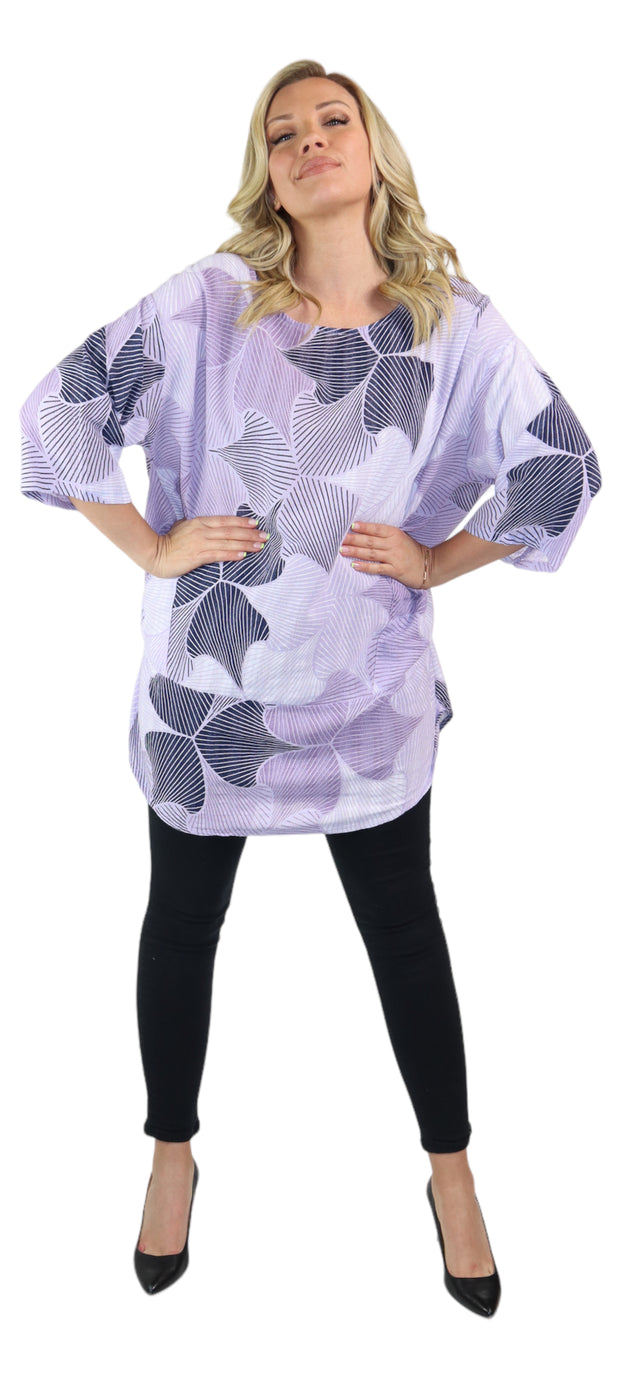 Comfy Women's Relaxed Fit long tunic, Made in Italy,  One Size Fits S to XL, 100% Cotton