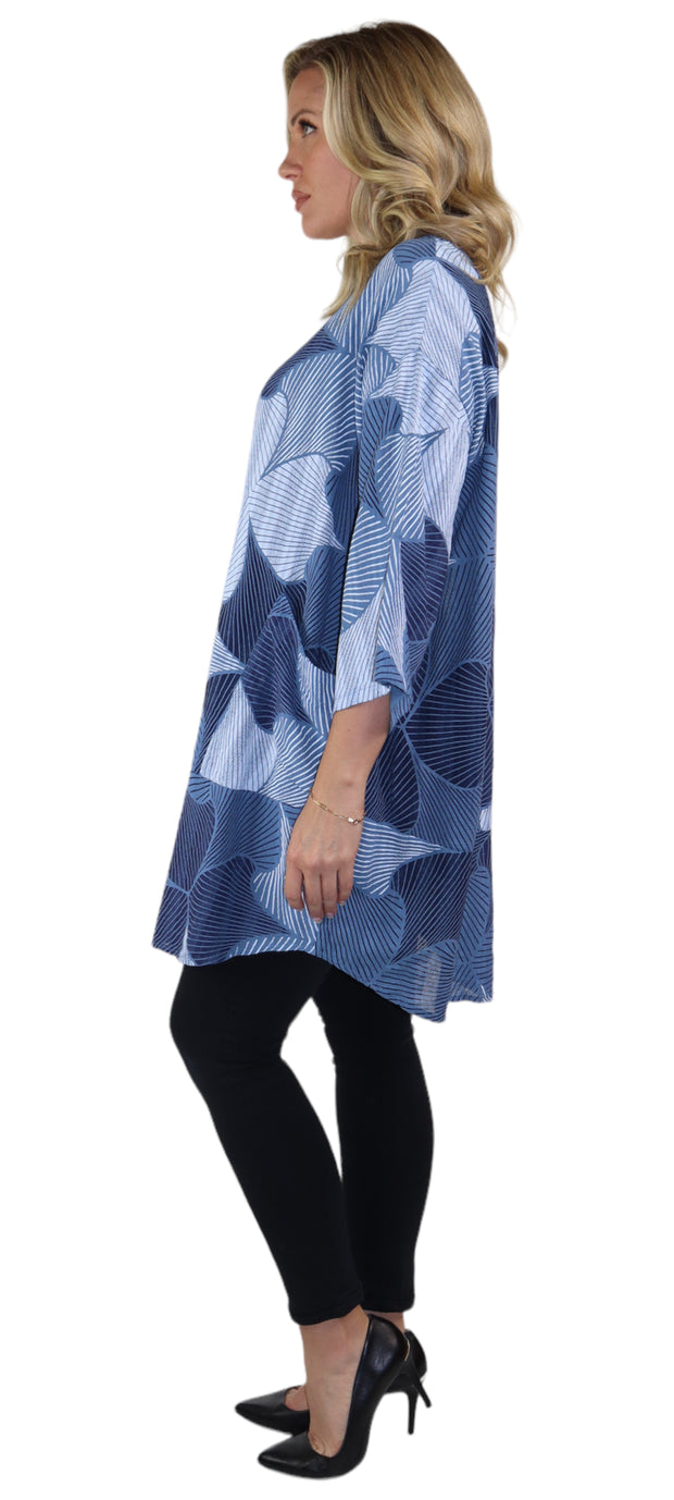 Comfy Women's Relaxed Fit long tunic, Made in Italy,  One Size Fits S to XL, 100% Cotton
