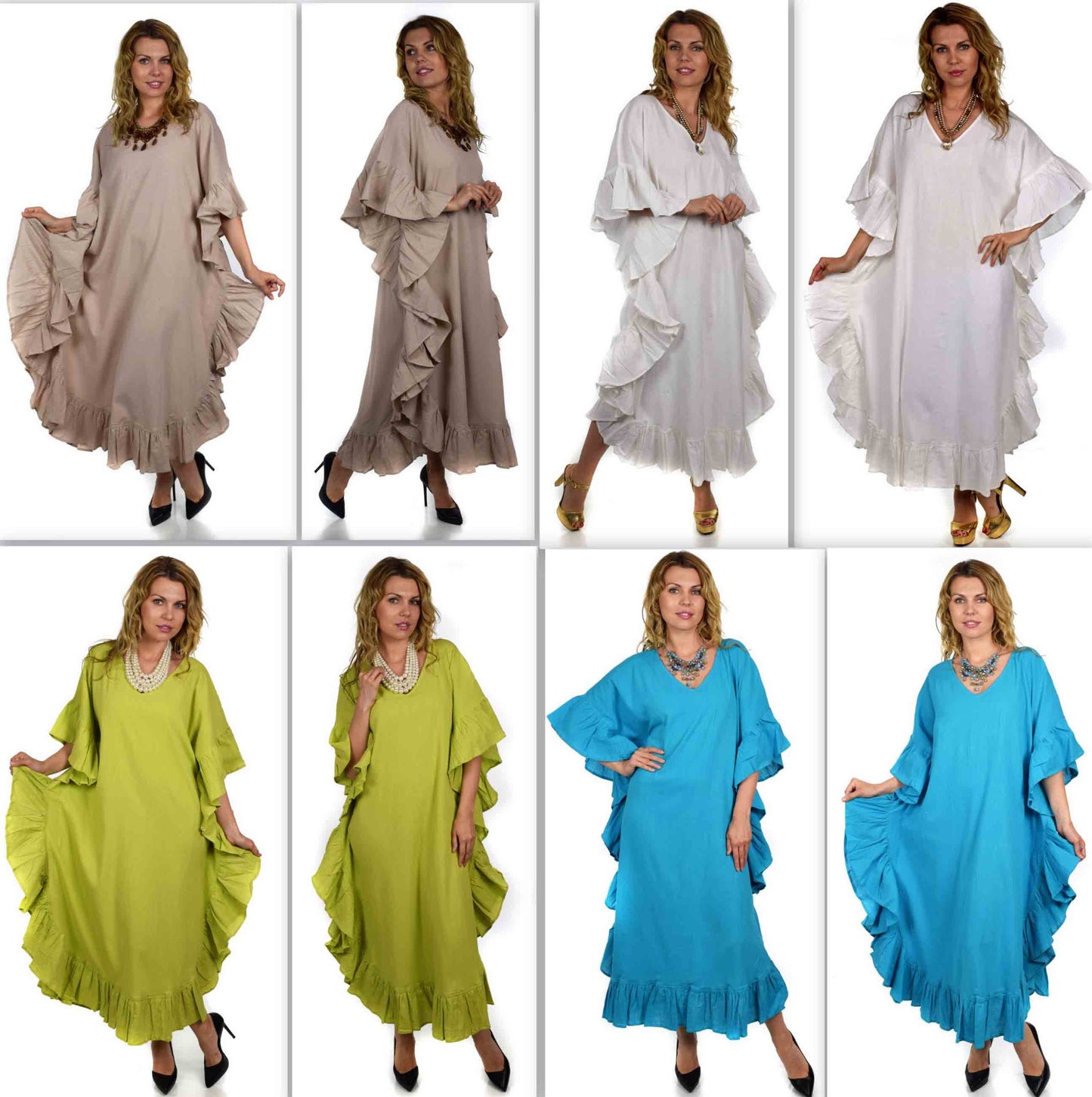 Cotton Gauze Caftan, All Natural Quality Soft Cotton Gauze Kaftan. Fits XL to 6X , Caftan Dress, Plus Size Caftan