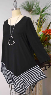 New Artsy Asymmetrical Tunic,  Lagenlook Tunic, 2 Tone Tunic, Plus size Tunic, Attention getter and designer Small to 3XL