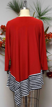 New Artsy Asymmetrical Tunic,  Lagenlook Tunic, 2 Tone Tunic, Plus size Tunic, Attention getter and designer Small to 3XL