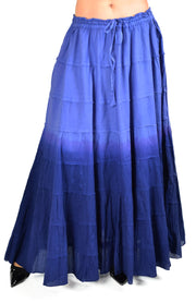 Tiered Ombre Skirt, hande dye skirt, Cotton Skirt, 8 tiered Skirt,Broomstick Skirt,Designer Skirt, Long Plus size Skirt, Tie dye skirt