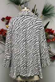 Dashing, High end  all weather desiger Zebra Print jacket. 1XL to 3XL. Plus size jacket, Side Pockets