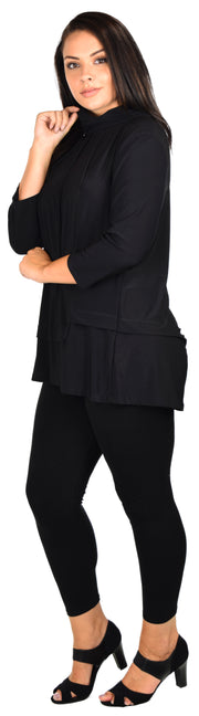 New Travelers Turtle neck Plus size top, lagenlook Designer tunic with details