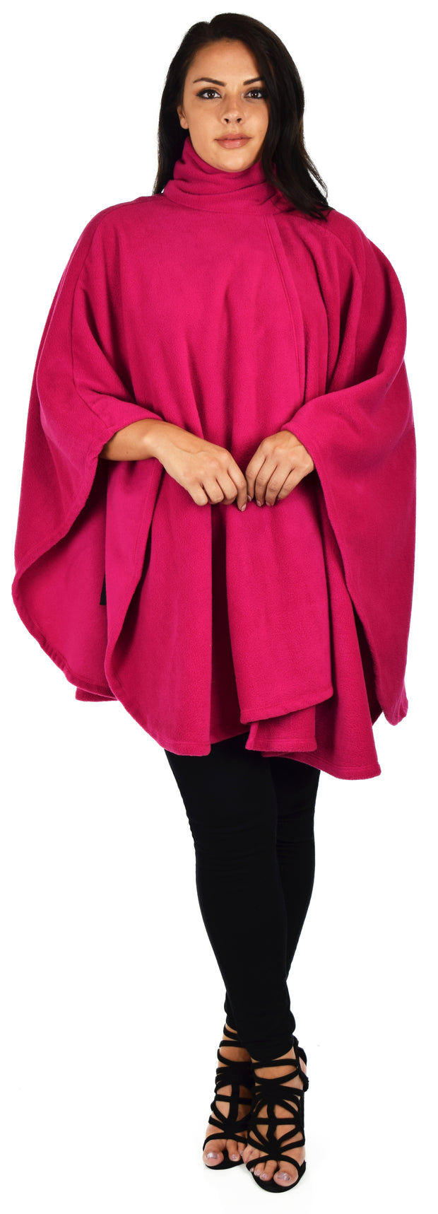 Ultimate Travelers Full Size Poncho, Plus Size Poncho, Fleece Cape, Fleece poncho, Plus size Clothing, Comfortable, Stylish with Muffler.