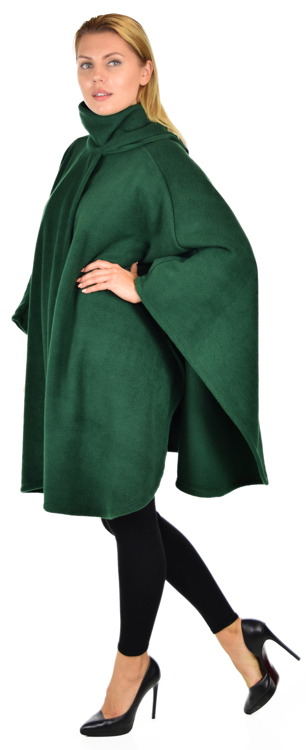 Ultimate Travelers Full Size Poncho, Plus Size Poncho, Fleece Cape, Fleece poncho, Plus size Clothing, Comfortable, Stylish with Muffler.