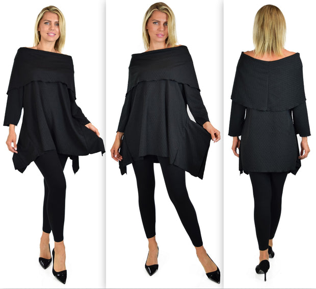 High End Tunic, Designer Tunic, Cowl Neck Tunic, Plus size tunic, Women Tunic, In premium Textured Fabric. L to 3XL
