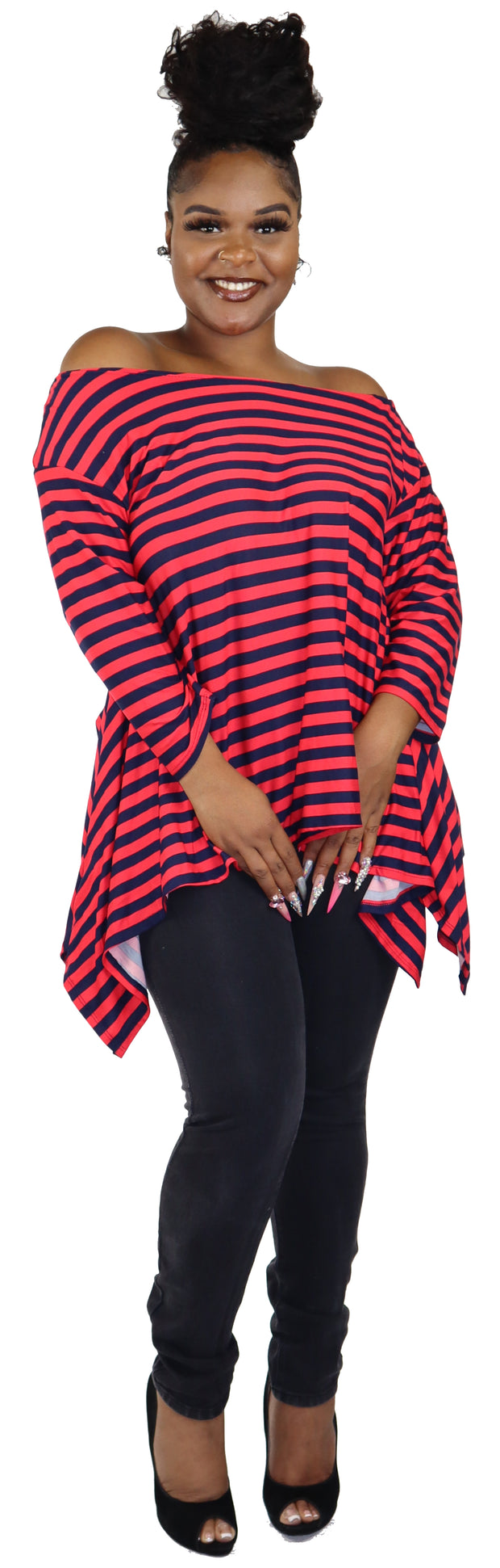 Dare2bstylish tunic, Striped tunic, Asymmetrical tunic, Lagen look tunic, Plus Size, Off shoulder Tunic, One size tunic, Plus size tunic