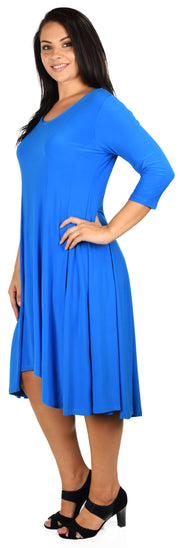 Dare2bstylish Swingy and Swirly Dress, urban-chic Dress, Hi-low Dress, Plus Size dress in Size 1 FITS XL/1XL. Free Shipping