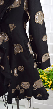 Royal Designer Linen Coat, Linen Jacket, 100% linen Jacket, Women Linen Coat, Designer Jacket, Embroidered Linen Coat