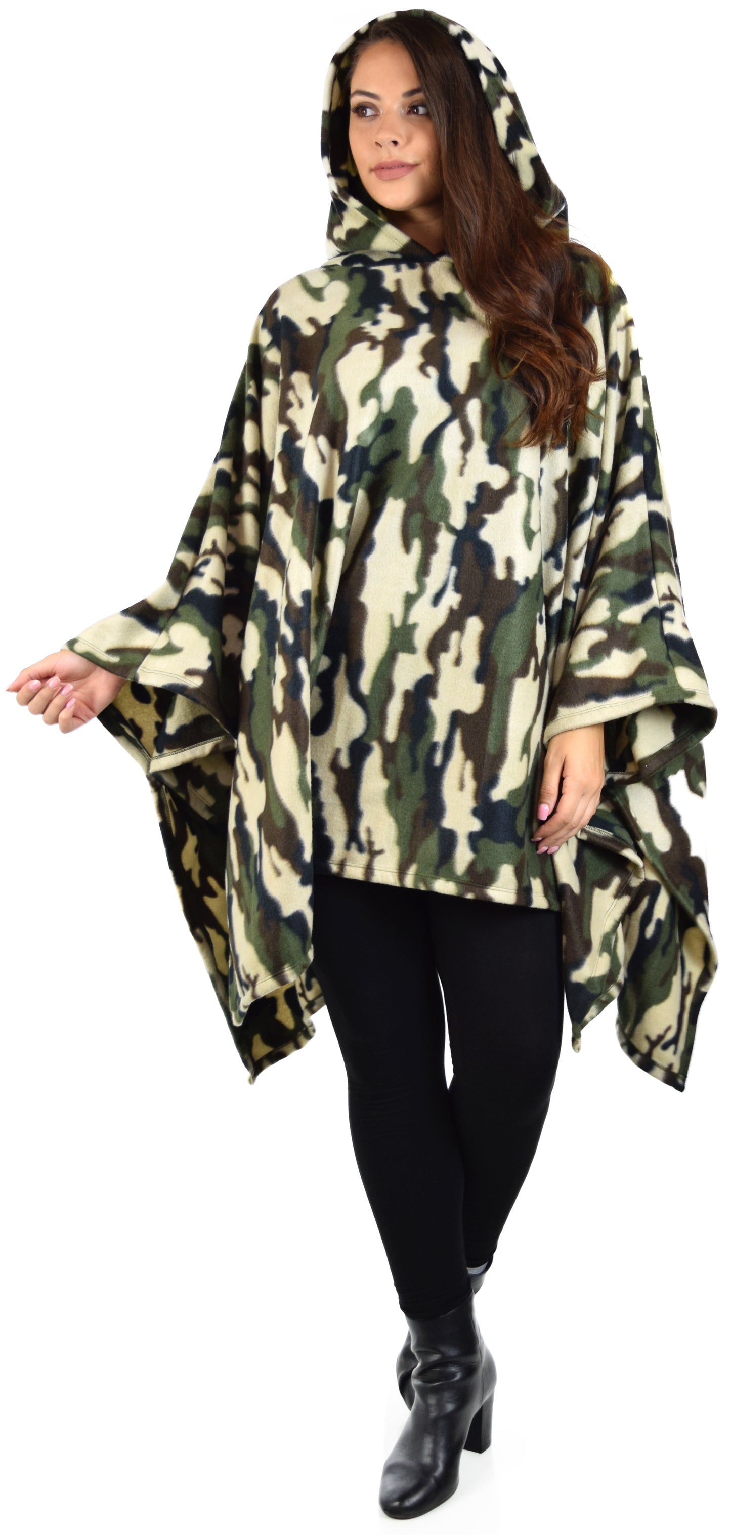 Full Size Poncho, Warm Poncho,Hooded Poncho, Fleece Poncho, Plus Size Poncho in warm and cozy Fleece fabric fits up to 5xl