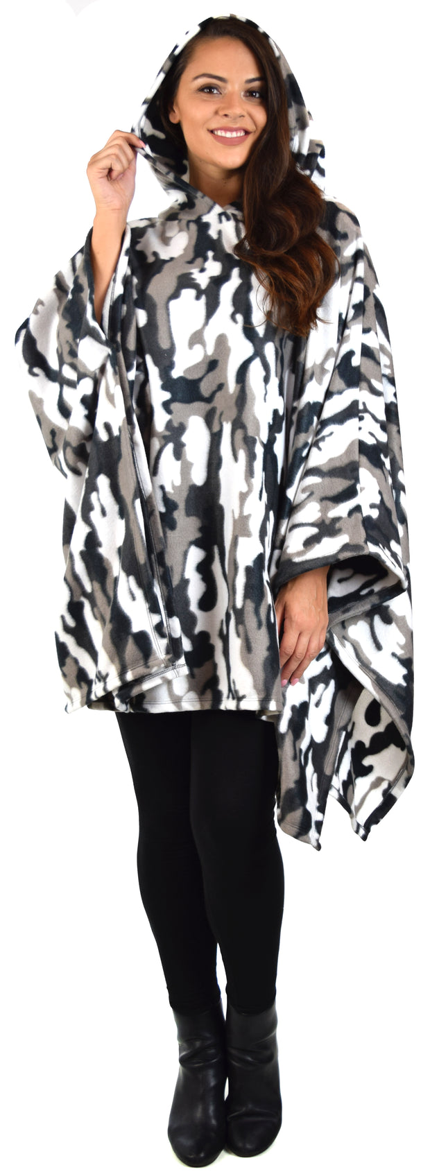 Full Size Poncho, Warm Poncho,Hooded Poncho, Fleece Poncho, Plus Size Poncho in warm and cozy Fleece fabric fits up to 5xl