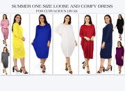 Comfy Dress, Women Dress, Summer Dress, Oversize Dress,  Lagenlook Dress, Plus size Dress, Maxi Dress. Fits from Large to 4X.
