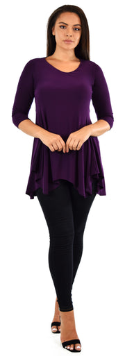 Asymmetrical Tunic, Swing Tunic, Hi-Low Tunic, Full circle Tunic, Voyager Tunic, Lagenlook Tunic, Women Tunic, size  S,M,L,XL