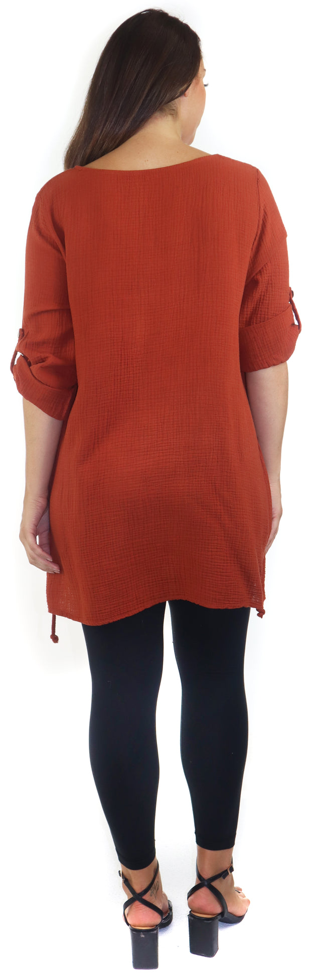 Double Gauze soft cotton oversized tunic, Loose fitting women tunic