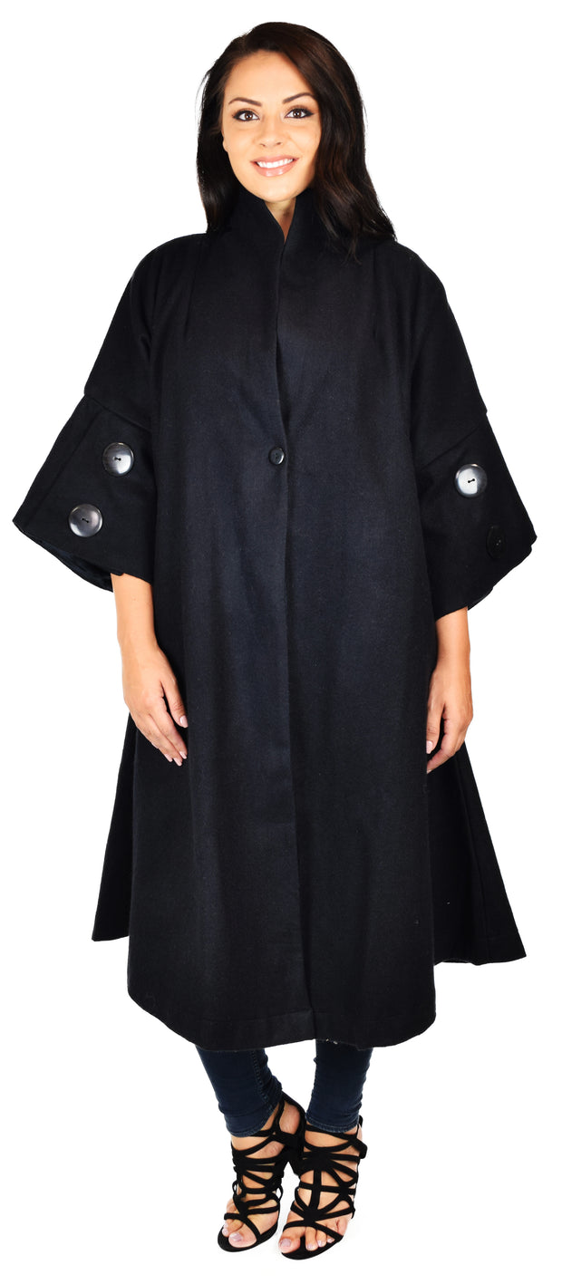 Women Swing Jacket/Coat,Designer Coat, European Style Coat,  Regular and Plus Size Coat, Heavy Wool blend Coat,  Swing Coat. Oversized Coat