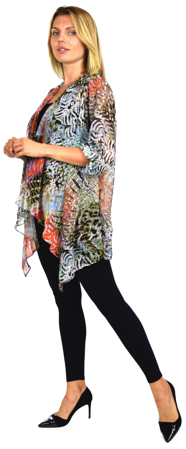 Dare2bstylish Duster, Exclusive Lagenlook Duster, Printed Jacket, Plus size duster, Printed cover up, M to 3XL, Party Wear, Offce Wear