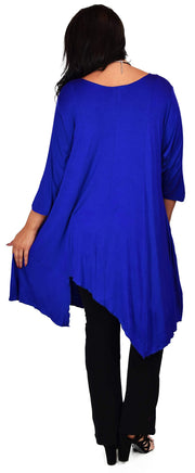 Plus Size Tunic, Full figured tunic, Summer Tunic,  Asymmetrical Tunic, Long Tunic, Designer Tunic, Women Tunic