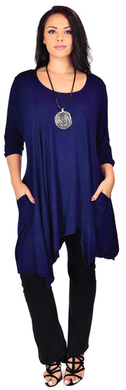 Plus Size Tunic, Full figured tunic, Summer Tunic,  Asymmetrical Tunic, Long Tunic, Designer Tunic, Women Tunic