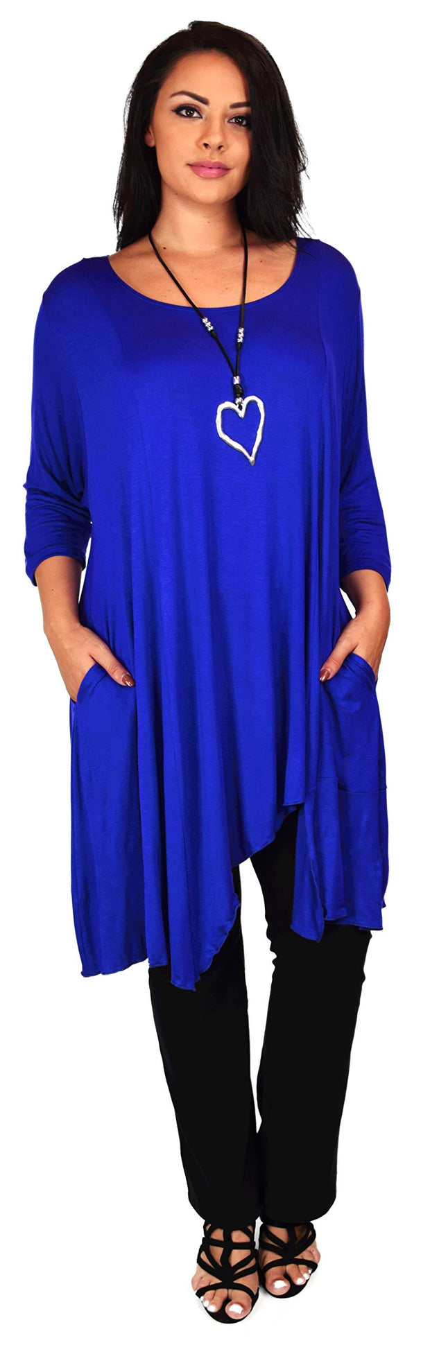 Plus Size Tunic, Full figured tunic, Summer Tunic,  Asymmetrical Tunic, Long Tunic, Designer Tunic, Women Tunic