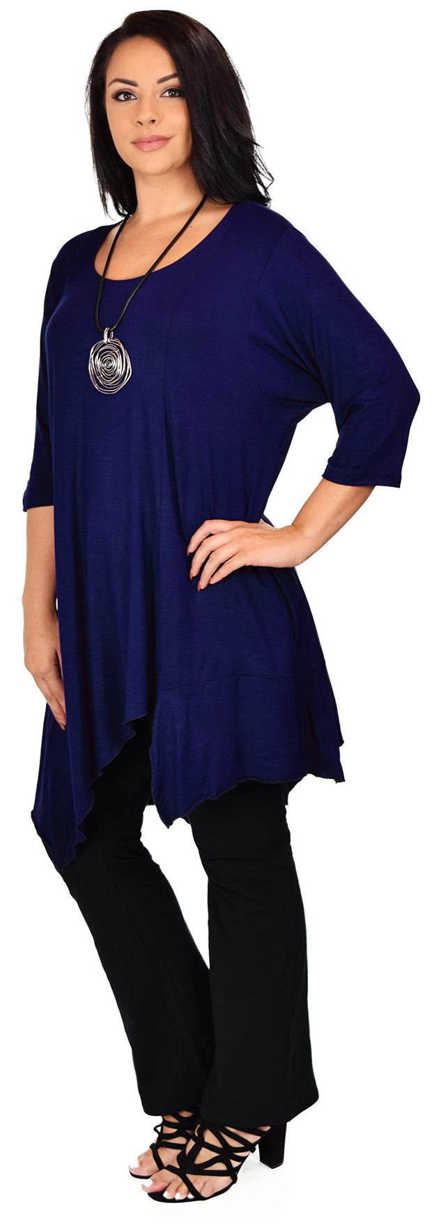 Plus Size Tunic, Full figured tunic, Summer Tunic,  Asymmetrical Tunic, Long Tunic, Designer Tunic, Women Tunic