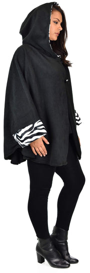 Dare2bStylish Women Poncho Style Hoodie Sweater Fleece Cover Up for Cold Weather
