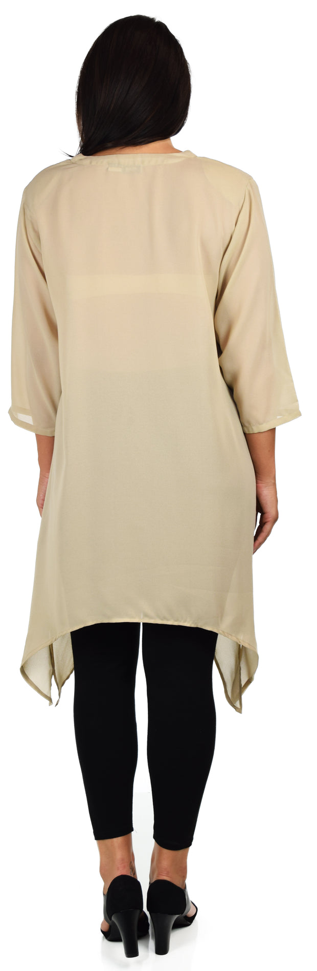 Comfy Georgette Tunic, Asymmetrical Plus size Tunic, Fish tail Tunic, Plus size top with side pockets