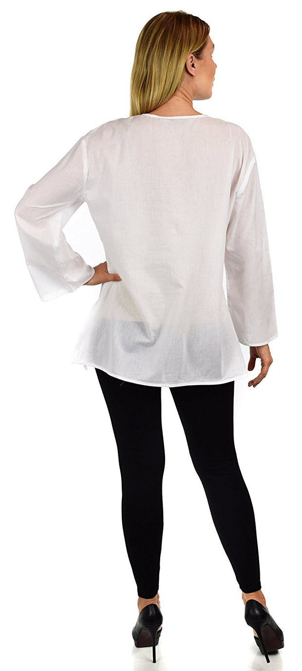 Embroidered Summer Tunic, Ombre dyed Tunic, Tie Dye Ombre Blouse, women Tie dye Shirt Top Regular and Plus Sizes