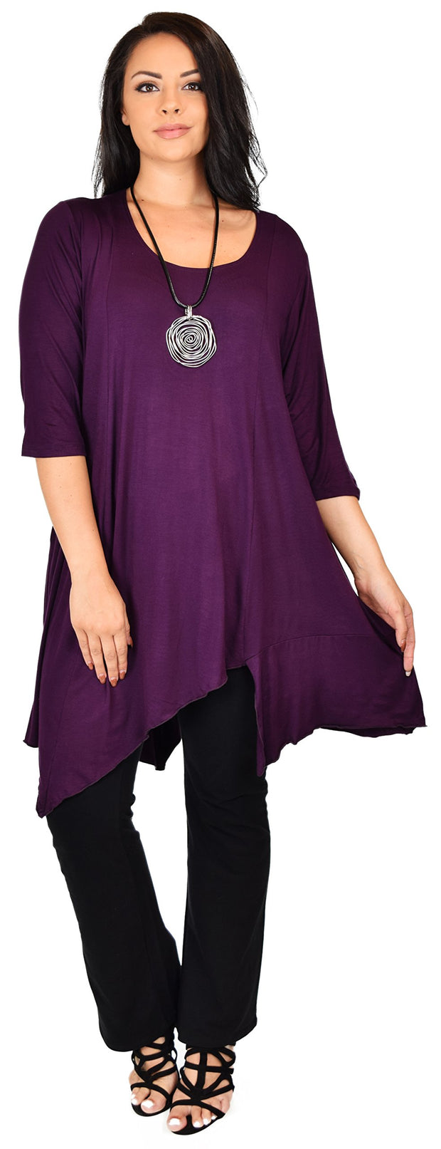 Plus Size Tunic, Full figured tunic, Summer Tunic,  Asymmetrical Tunic, Long Tunic, Designer Tunic, Women Tunic