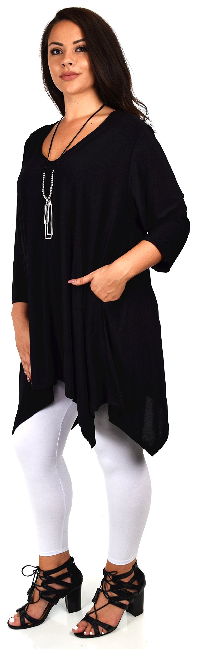 Comfyplus Tunic, Versatile and Oversize Tunic, lagen look Tunic,  Plus size tunic with side pockets. Fits 1XL/2XL/3XL