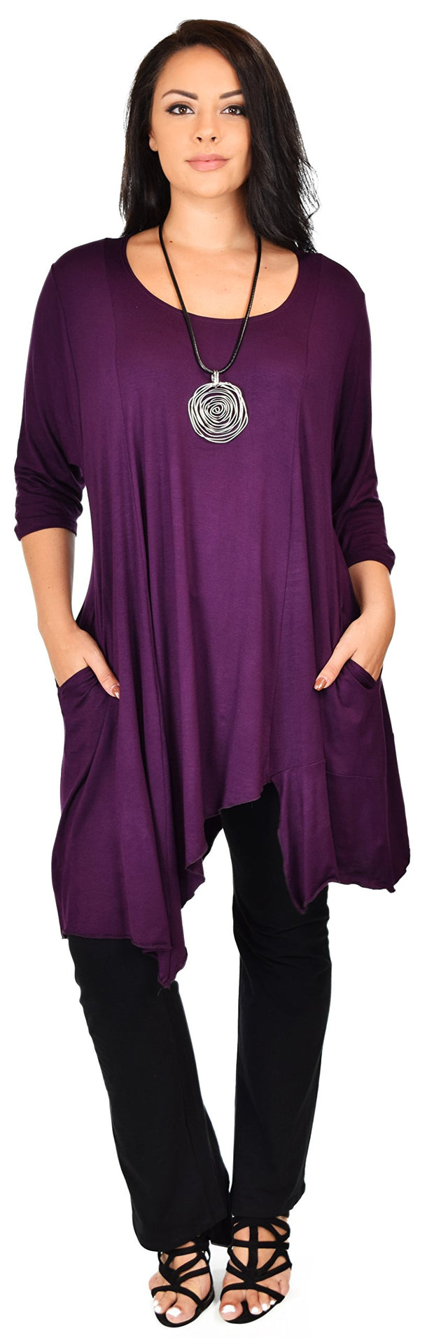 Plus Size Tunic, Full figured tunic, Summer Tunic,  Asymmetrical Tunic, Long Tunic, Designer Tunic, Women Tunic