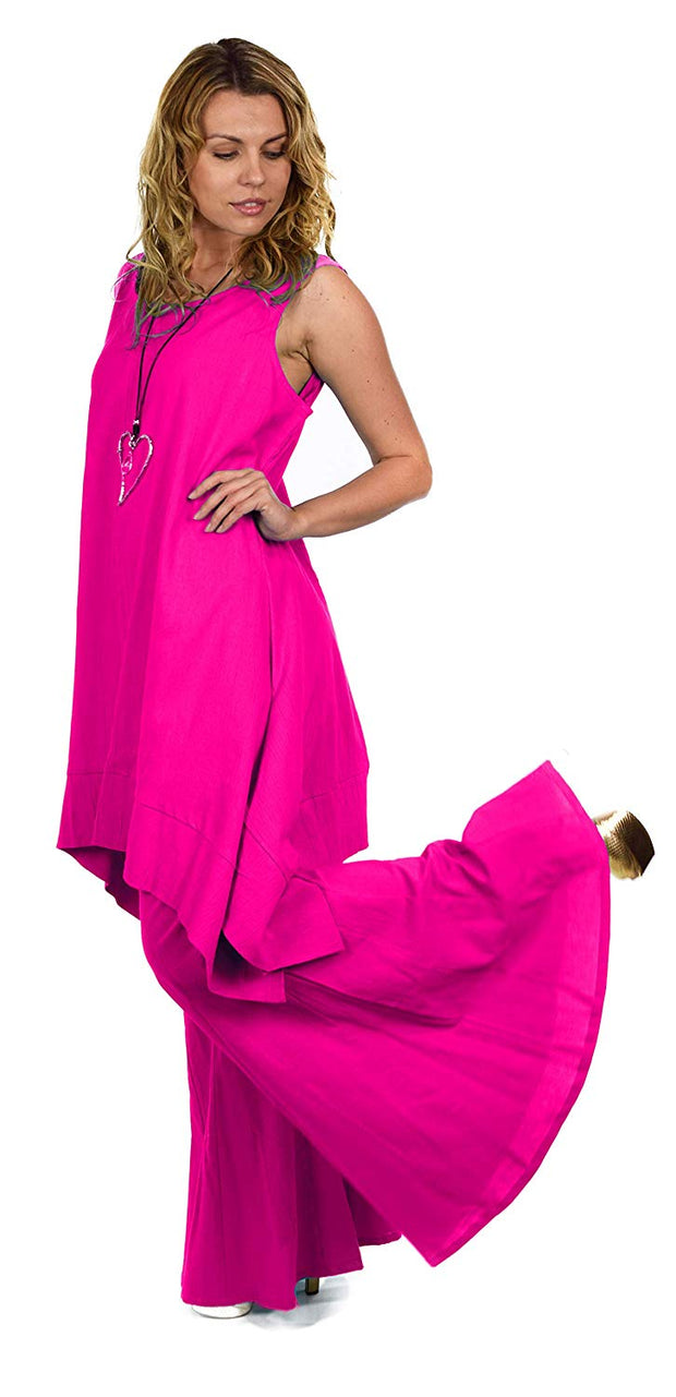 Dare2bStylish Women 2 Piece Summer Top & Flared Pants Set Outfit in Plus Sizes