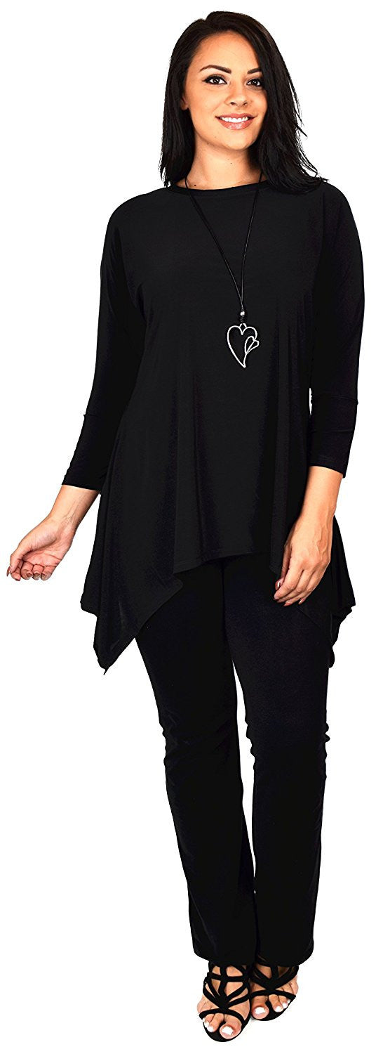 Summer Asymmetrical Fishtail Swing Tunic Shirt Top
