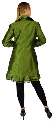 Designer Jacket, Poly Silk Jacket, Women Jacket, Dupioni Silk Blazer Jacket | Regular & Plus Sizes
