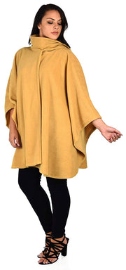 Dare2bStylish Women Poncho Style Fleece Cover Up with Muffler