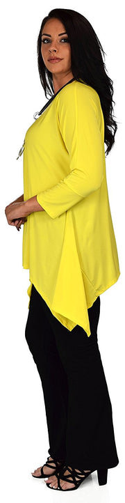Summer Asymmetrical Fishtail Swing Tunic Shirt Top