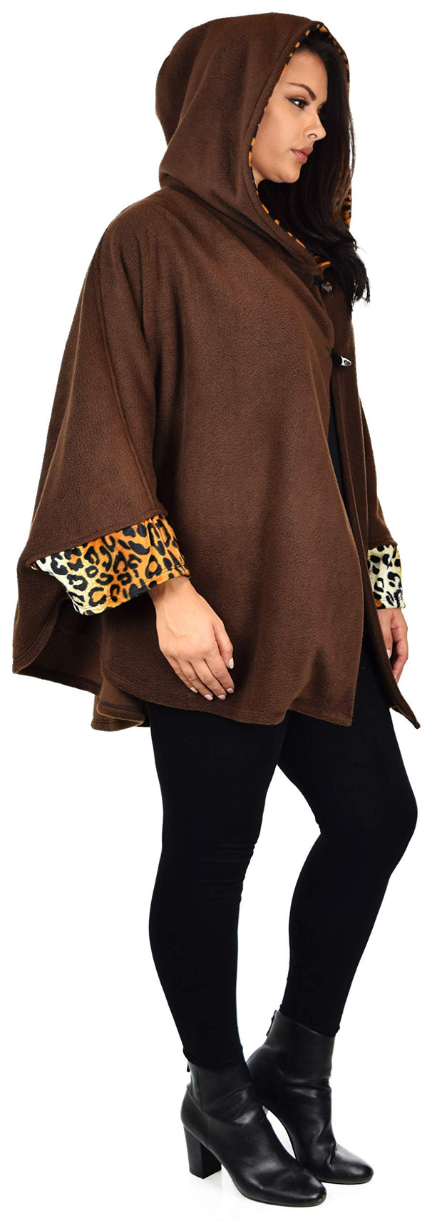 Dare2bStylish Women Poncho Style Hoodie Sweater Fleece Cover Up for Cold Weather