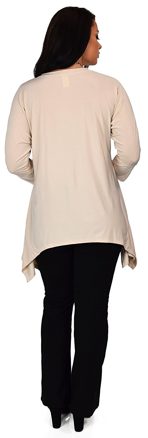 Summer Asymmetrical Fishtail Swing Tunic Shirt Top