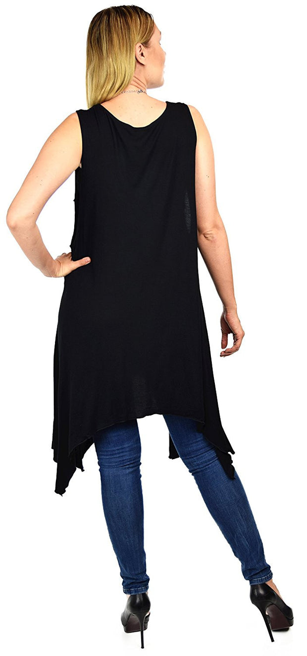 Summer Swing Flared Tank Top | Sleeveless Tunic Blouse Top