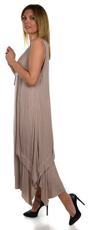 Sleeveless Loose Fitting Maxi Summer Dress in Plus Sizes