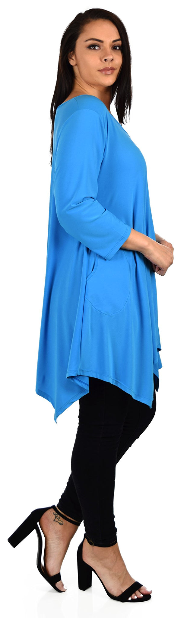 Comfyplus Tunic, Versatile and Oversize Tunic, lagen look Tunic,  Plus size tunic with side pockets. Fits 1XL/2XL/3XL