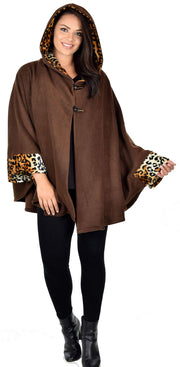 Dare2bStylish Women Poncho Style Hoodie Sweater Fleece Cover Up for Cold Weather