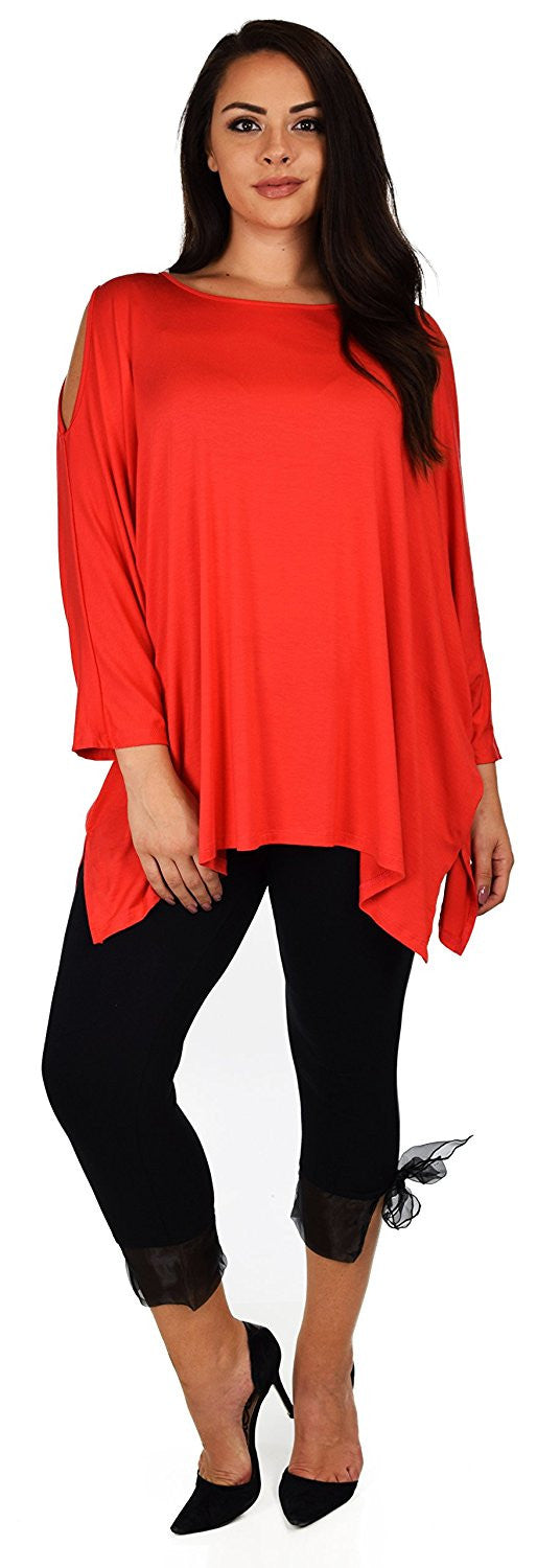 Versatile Tunic Cold shoulder Tunic, Summer Tunic,Plus size Clothing, Lagenlook Top, Plus size Top, Comfortable and Trendy Fits up to 5xl
