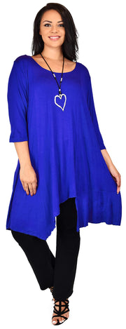 Plus Size Tunic, Full figured tunic, Summer Tunic,  Asymmetrical Tunic, Long Tunic, Designer Tunic, Women Tunic
